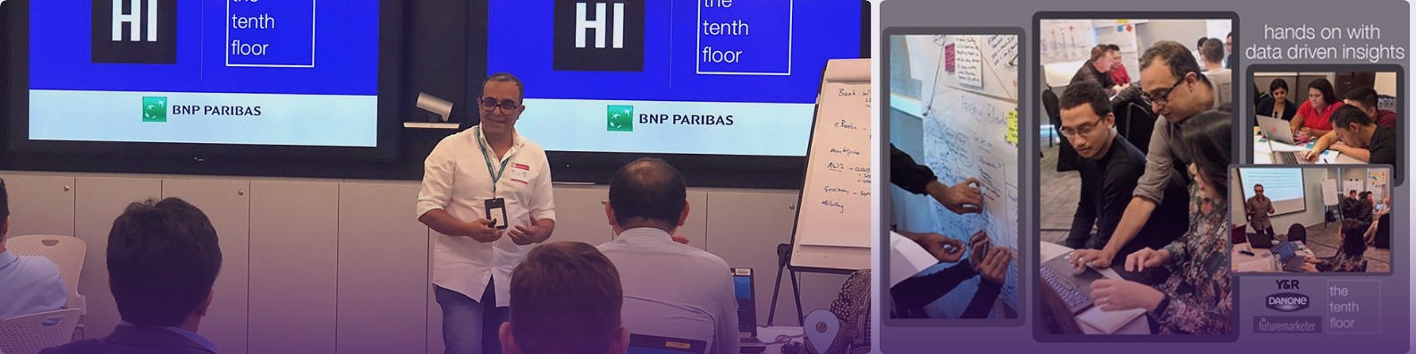 Subhendu Mukherjee facilitating a data strategy workshop — BNP Paribas